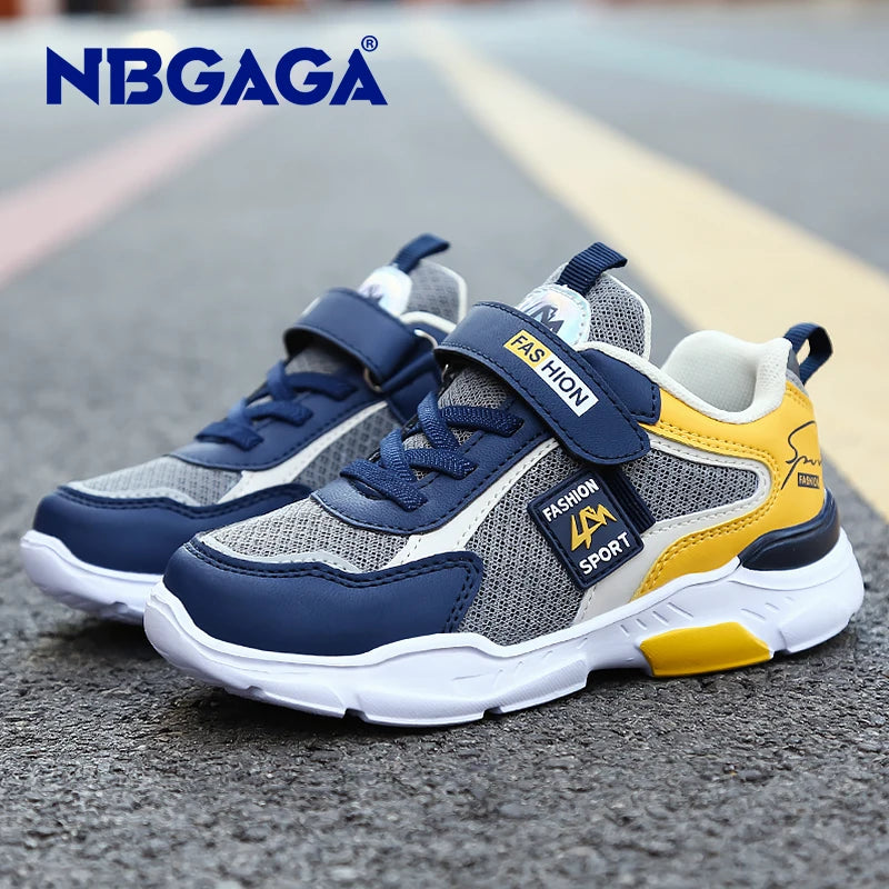 Children Casual Shoes for Boys Breathable Sneaker Summer Air Mesh Kids Hook & Loop Students School Shoe Size28-40