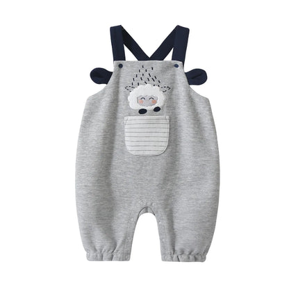 2025 Newborn Baby Boys Pants Bodysuits Girls Cute Suspender Rompers Kids Clothing Toddler Bodysuit Jumpsuit Bottoms 0-24 Months