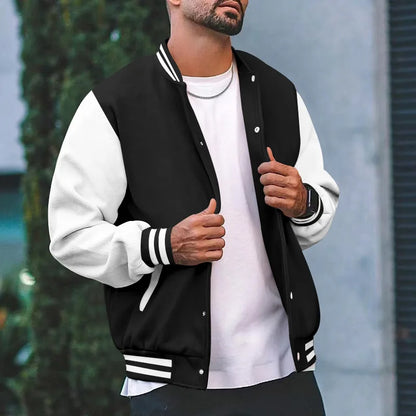 2025 New Loose Trendy Brand Baseball Jersey  Men Fashion Bomber Jacket Men's Casual Plus Size Tops Street Men's overcoat