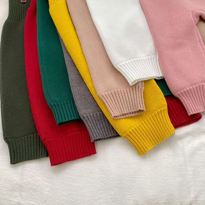 2025 New Autumn Infant Baby Knitted Jumpsuit Overalls Toddler Baby Boys Girl Trousers Knitted Solid Color Newborn Baby Pants