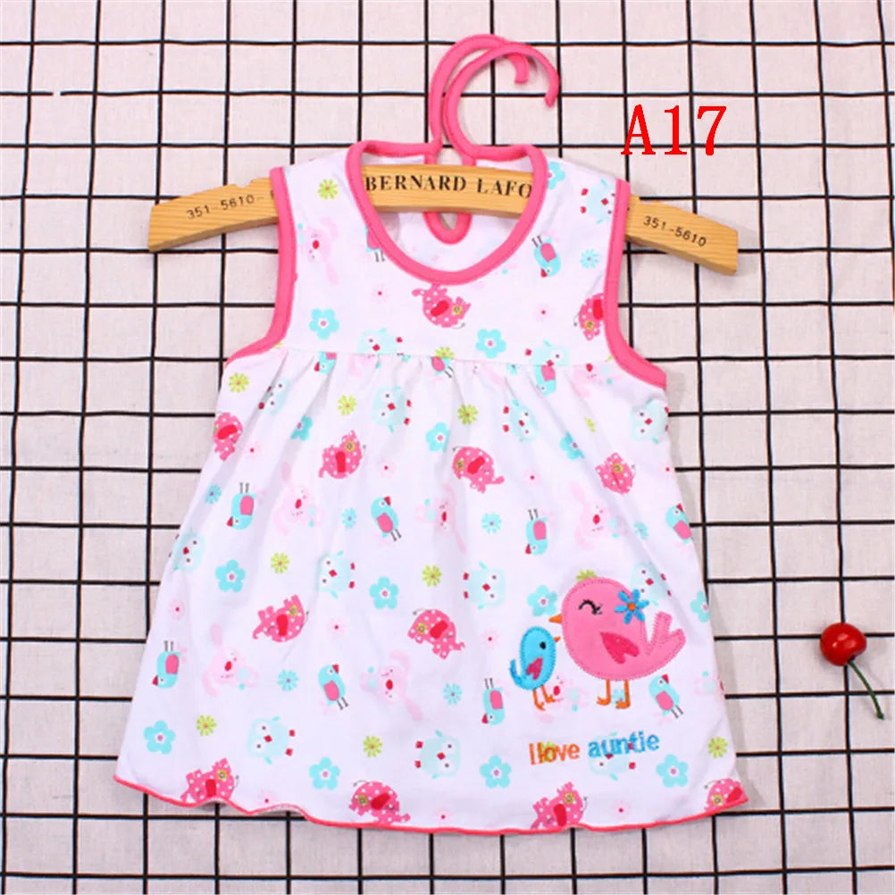0-24M New born Cotton Flower Sleeveless Dresses Baby Girls Summer Multi Pattern Clothes Kids Princess Dress for 0-2Y Children