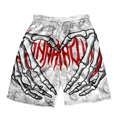 2025 Summer Classic Skull Beach Short Pants New Fashion Skeleton Hand Print Men Women Gym Shorts Quick Drying Trunks Ice Shorts