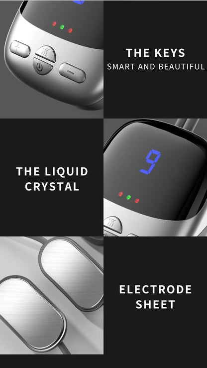 Smart TENS+EMS Electric Neck Massager with Micro-Current Portable Hot Compress for Cervical Spine Shoulder And Neck Pain Relief