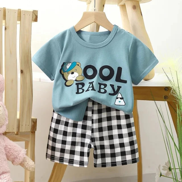 1 2 3 year Baby Clothing Girls Boys Cotton Suit for Children Two Clothes Sets for Babies Newborn Baby Clothes