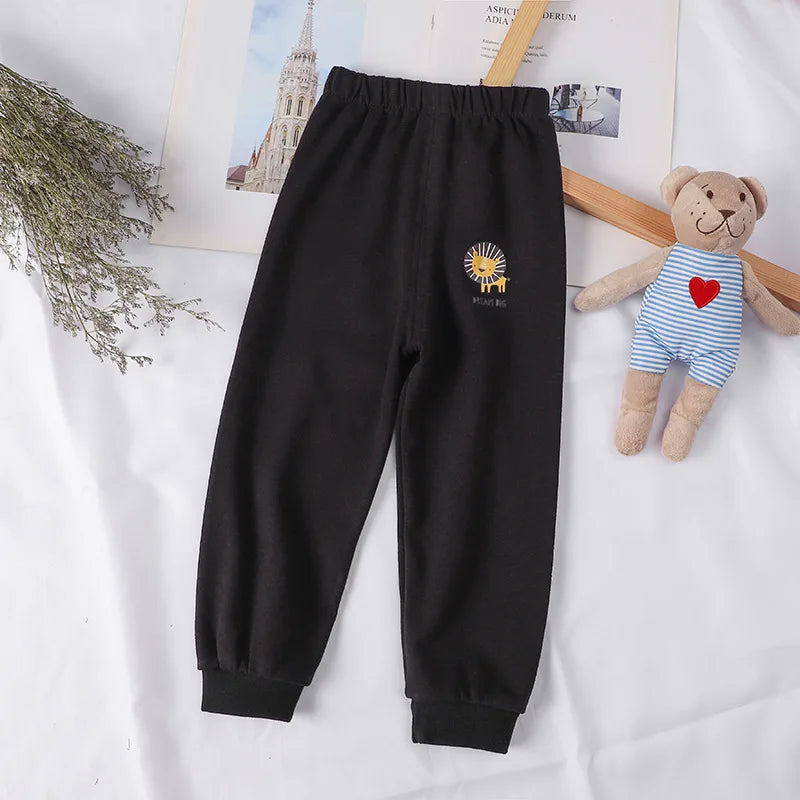 1-5Y Baby Boys Girls Pants Autumn Warm Toddler Infant Long Trousers Cartoon Soft Cotton Kids Children Pants Baby Leggings