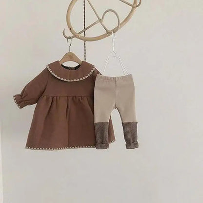 Baby Unisex Winter Plush Leggings Kids Casual Skinny Pants Simple Striped New Render Pants Ribbed Warm Soft Elasticity Trousers