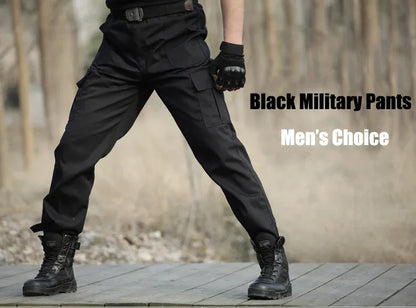 Black Military Tactical Cargo Pants Men Combat Tactical Sweatpants Men's Working Pants Overalls Casual Trouser Pantaloon Homme CS