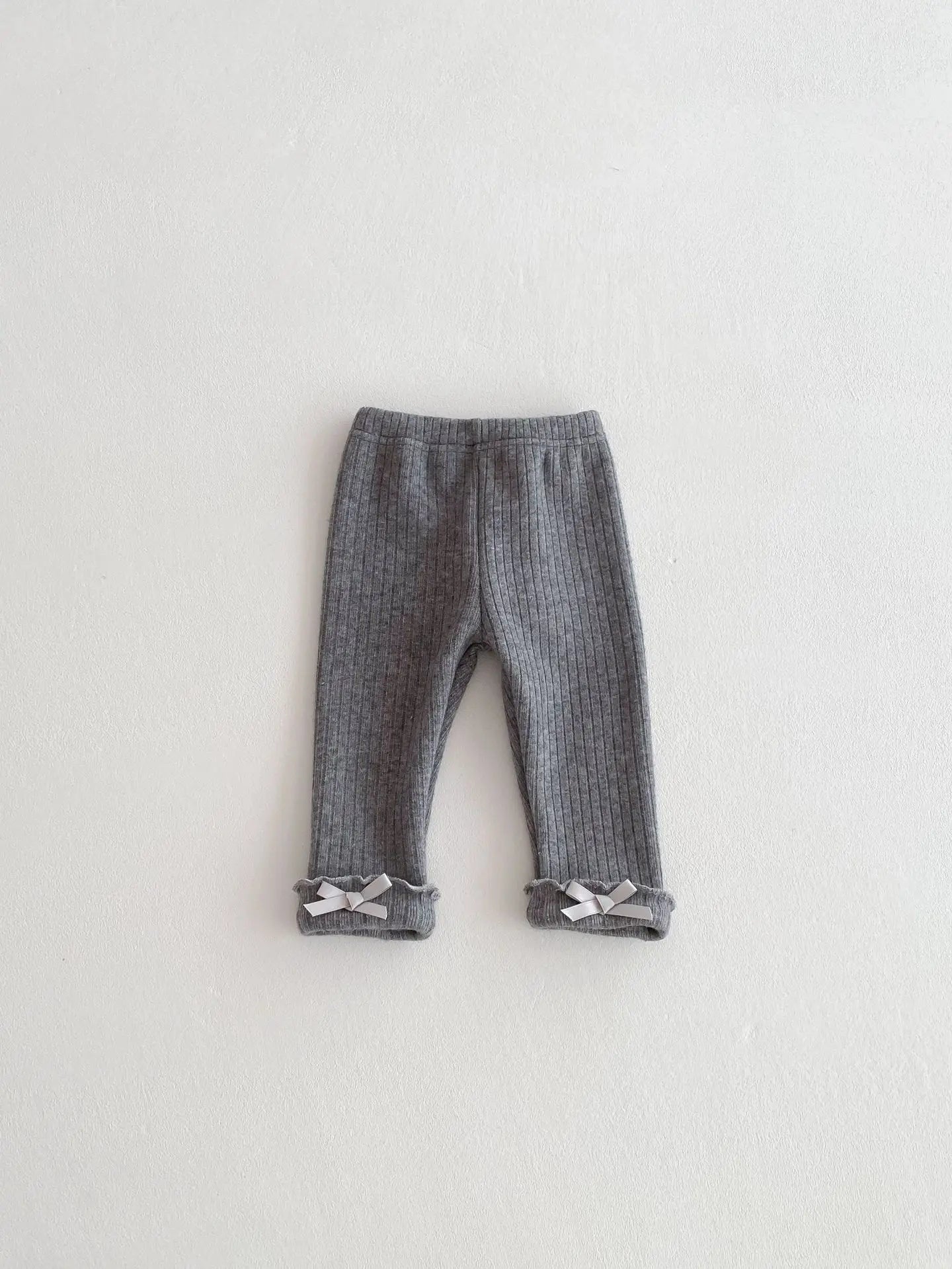 2025 Winter New Baby Plus Velvet Thick Leggings Cotton Girls Cute Bow Warm Trousers Infant Fleece Casual Pants Toddler Clothes
