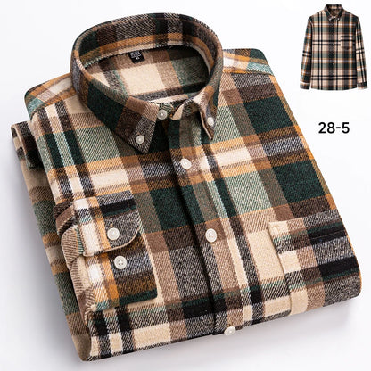 New in shirt plus size 7xl100%cotton long-sleeve shirts for men slim fit casual plain shirt soft kerokan designer plaid clothing