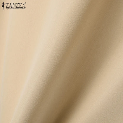 Elegant Chic Women 2-Pieces Sets ZANZEA Woman 2025 Trouser Suits Fashion 2pcs Outfits Tank Top and Wide Leg Pant Suits Oversize