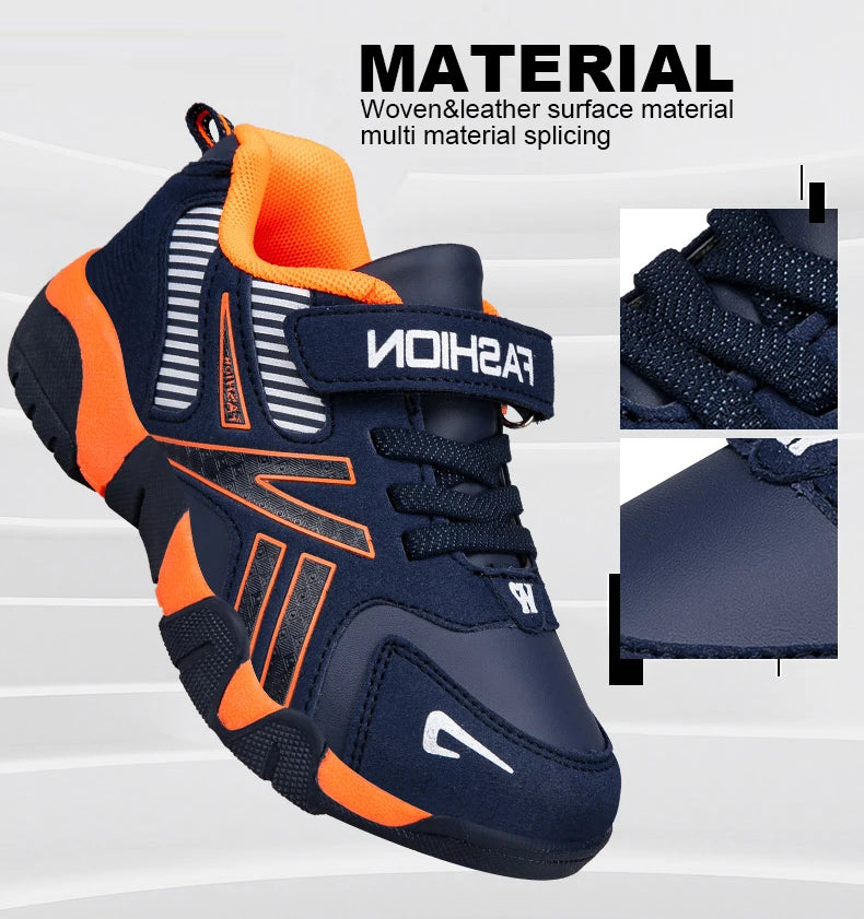Children Boys Shoes School Sports Fashion Leather For Kids Tennis Casual Sneakers Children's Boy Running 7-12 Years Walking Shoe