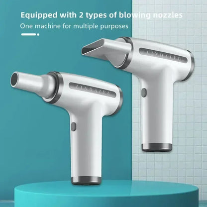 Wireless Hair Dryer Multifunctional  Air Duster Blower Travel Portable USB Rechargeable Negative Ions Blow Dryer