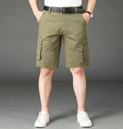 Khaki Half Men's Cargo Shorts Solid Male Bermuda Short Pants Big and Tall Designer Jogger Baggy New In Homme Jorts Cotton Luxury