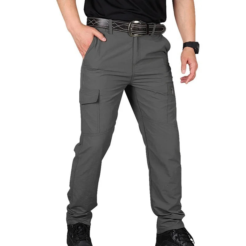 Men City Pants Cargo Trousers Multi-pocket Waterproof Wear-resistant Casual Training Overalls Clothing