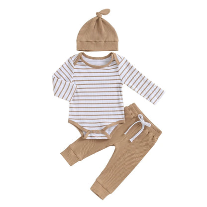 Mubi neo 0 to 18 Months Infant Set Newborn Baby Boy Clothing Top and Bottom Set Striped Children's Fashion for Babies Boy Outfits