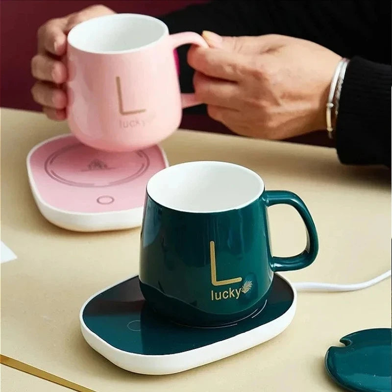 1. Winter Must-Have! Smart Self-Heating Mug 55°C Constant Warmth | Gift Box w/Spoon, Perfect for Camping & Gifts | Seasonal SALE