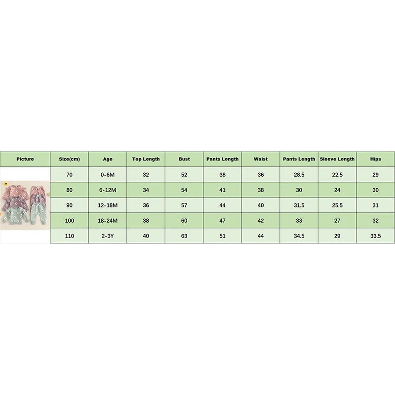 2025 Lorrainian Toddler Girl Fall Outfit Daisy Print Long Sleeve Sweatshirt with Elastic Waist Pants 2 Pcs Set