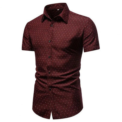 Summer Shirt for Men Daily Casual White Shirts Short Sleeve Button Down Slim Fit Male Social Blouse XL