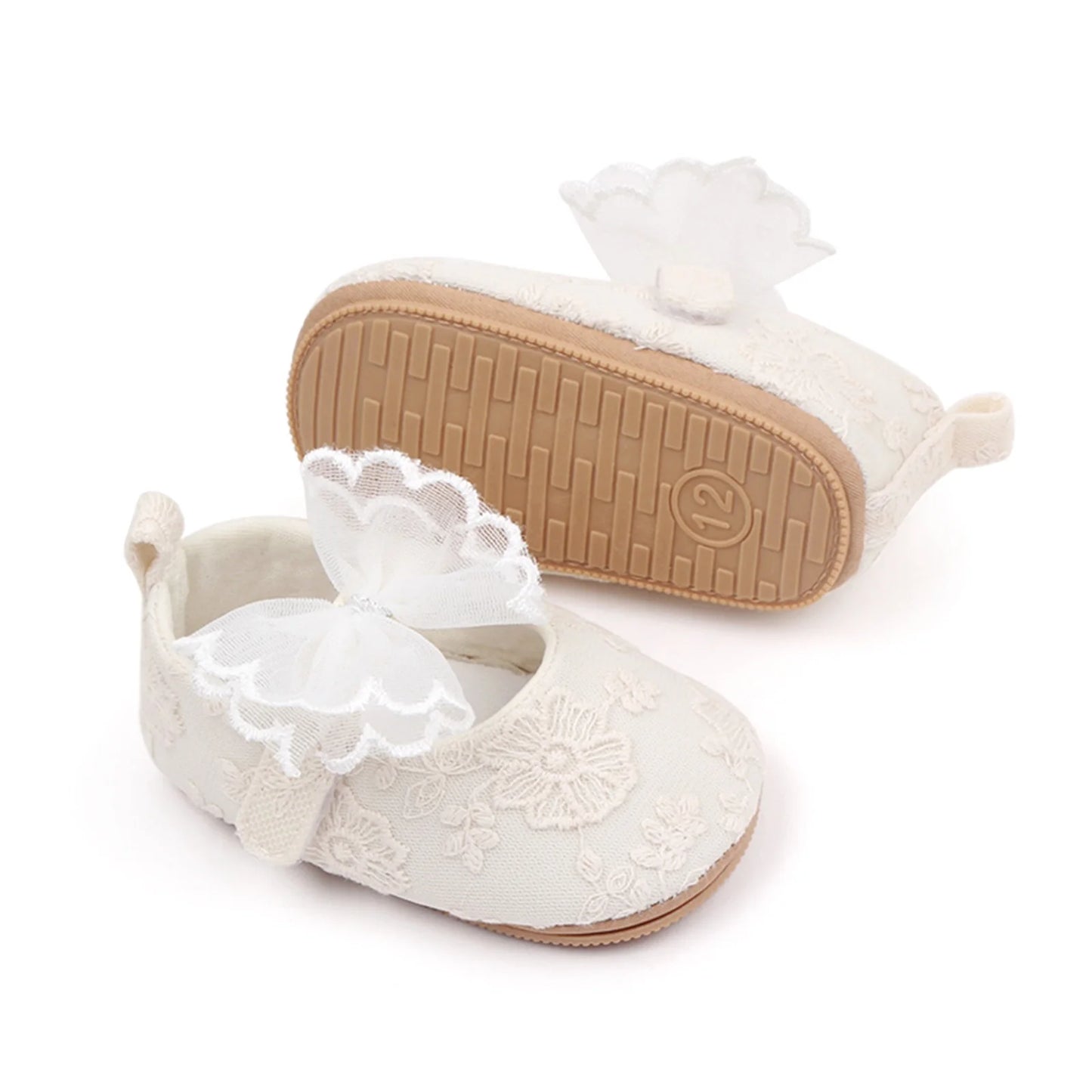 Toddler Baby Girls Sweet Princess Shoes Soft Bow knit Flower Non-slip Bottom First Walker Shoes Toddler Babies Crib Shoes