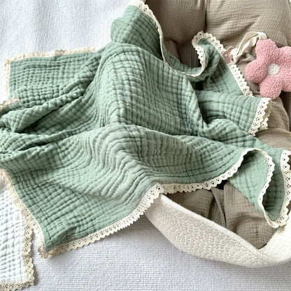 Baby Blanket Newborn 6 Layers Muslin Swaddle Wrap Soft Toddler Kids Bath Towel Infant Baby Crib Stroller Receiving Blankets