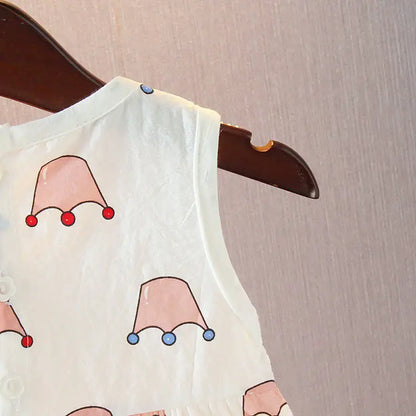 Summer Kids Baby Girls Dresses Infant Clothing Sleeveless Backless Bowknot Polka Dot Princess Dress Newborn Children Clothes