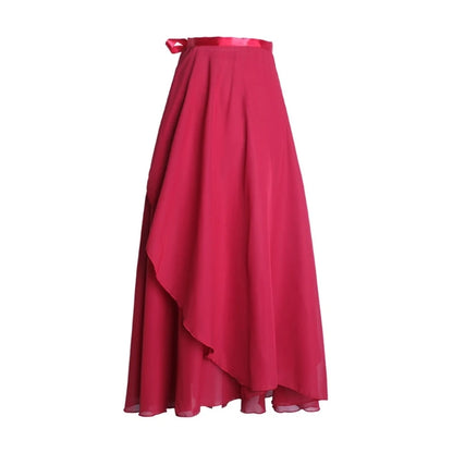Women Wrap Dance Skirt Girls Long Dance Skirt Ballet Wrap Skirt Dance Skate Over Scarf Skirt Dancewear