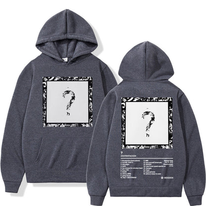 Rapper XXX Music Album Double Sided Print Hoodie High Quality Fashion Oversized Pullovers Men Women Trend Hip Hop Sweatshirts