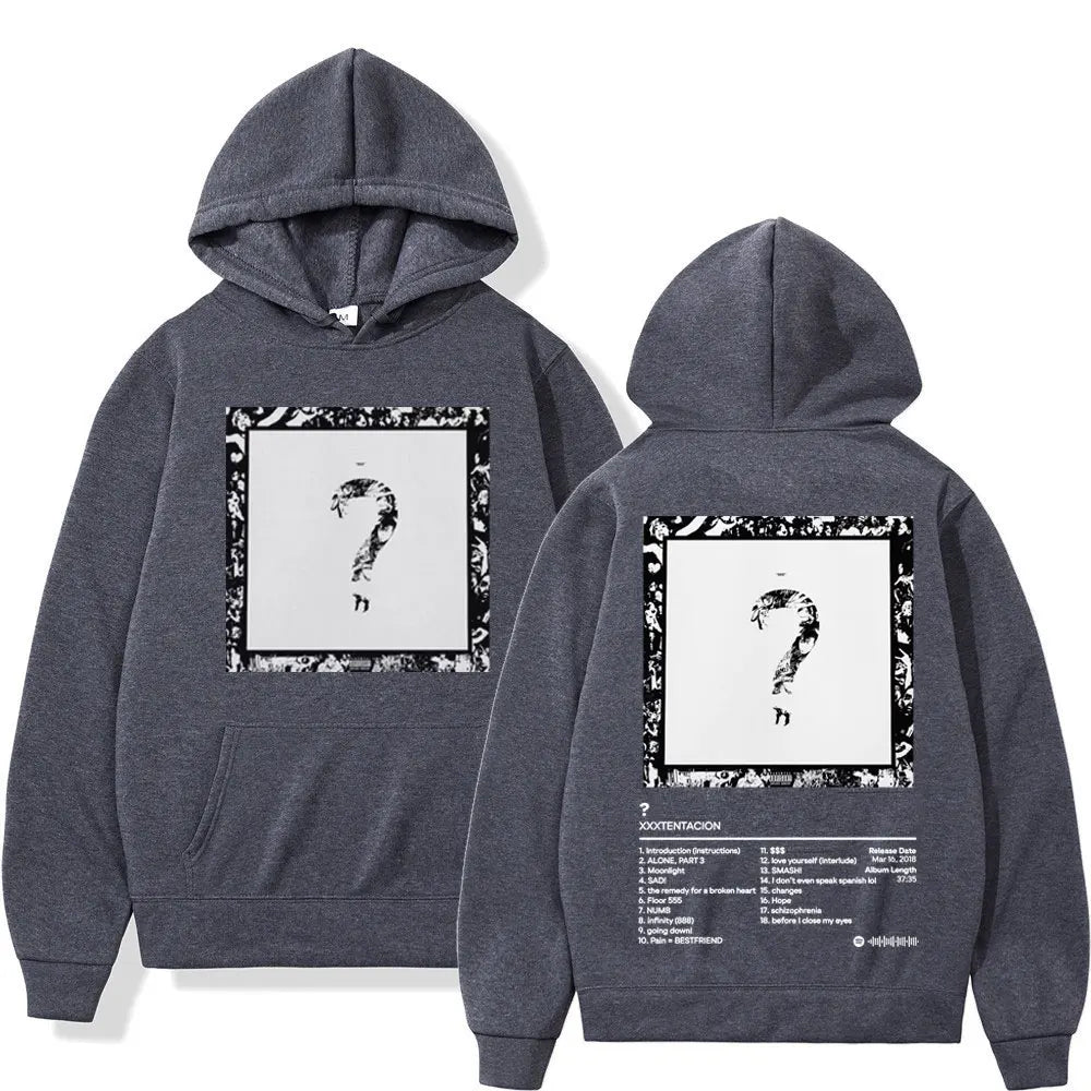Rapper XXX Music Album Double Sided Print Hoodie High Quality Fashion Oversized Pullovers Men Women Trend Hip Hop Sweatshirts