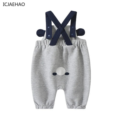 2025 Newborn Baby Boys Pants Bodysuits Girls Cute Suspender Rompers Kids Clothing Toddler Bodysuit Jumpsuit Bottoms 0-24 Months