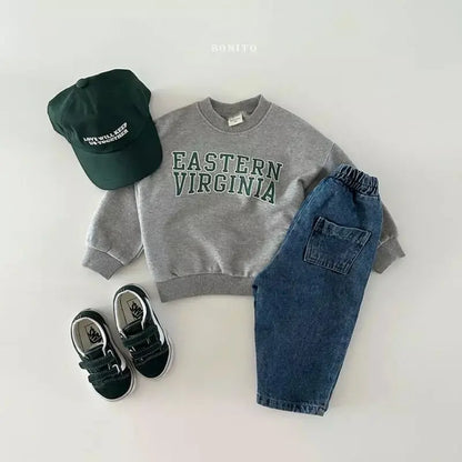 2025 Autumn New Baby Loose Denim Trousers Infant Toddler Casual Pants Fashion Boys Girls Versatile Pocket Jeans Kids Clothes