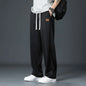 Spring Summer Men Oversize Casual Pants Fashion New Male Drawstring Elastic Waist Solid Loose Sports Wide Leg Straight Trousers
