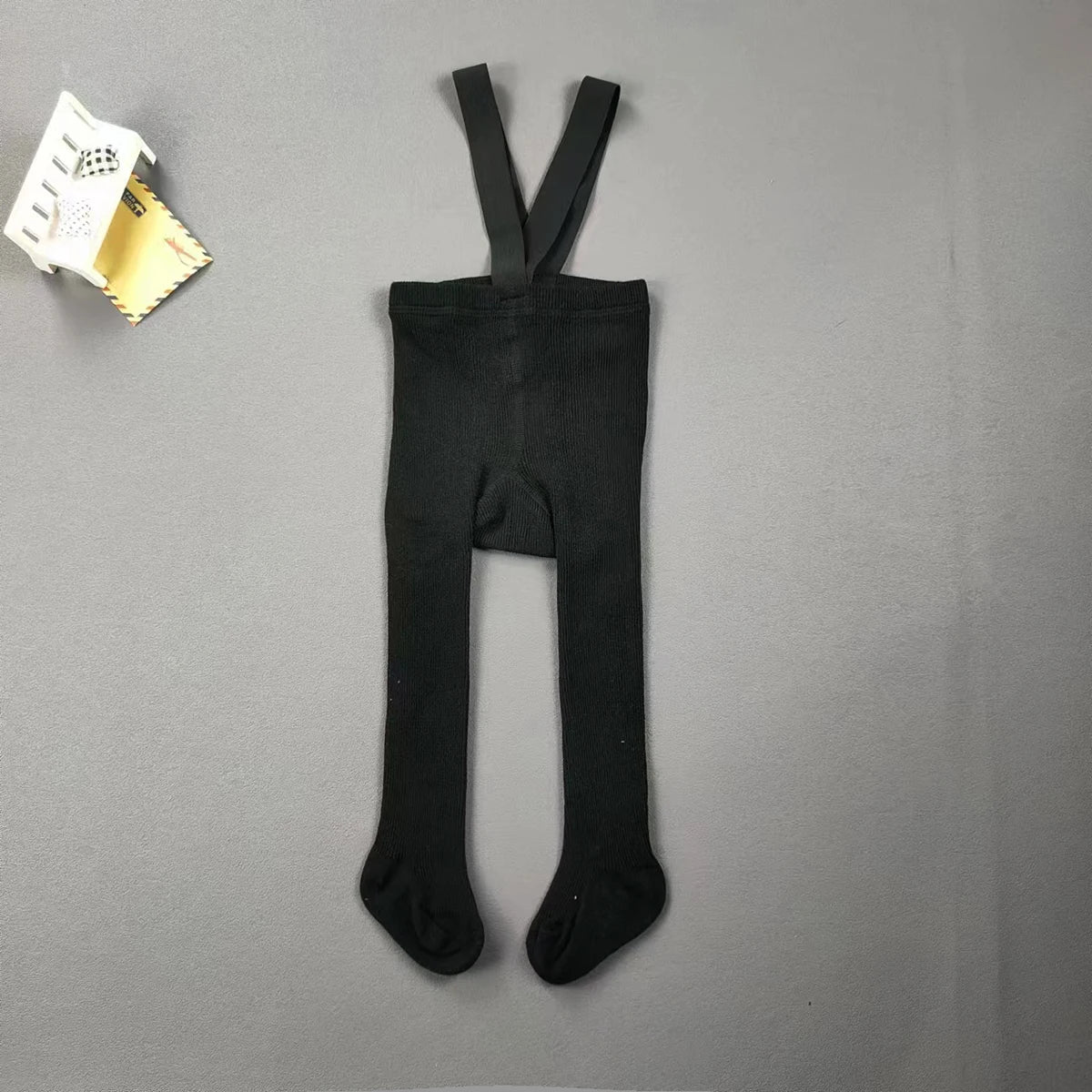 Baby Children's Pantyhose Spring And Autumn Female Baby Cute Solid Color High Waist High Elastic Overall Leggings Bib