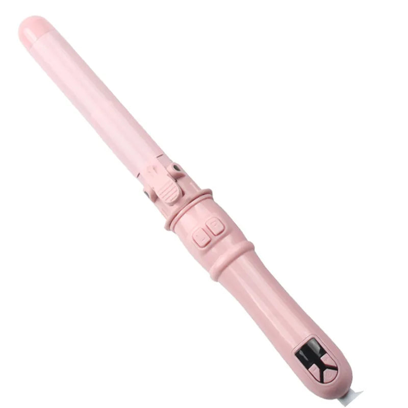 Automatic Hair Curler 1.1inches Rotating Curling Iron with LED Display Fast Heating Curling Wand Hair Curler for Home Travel Use