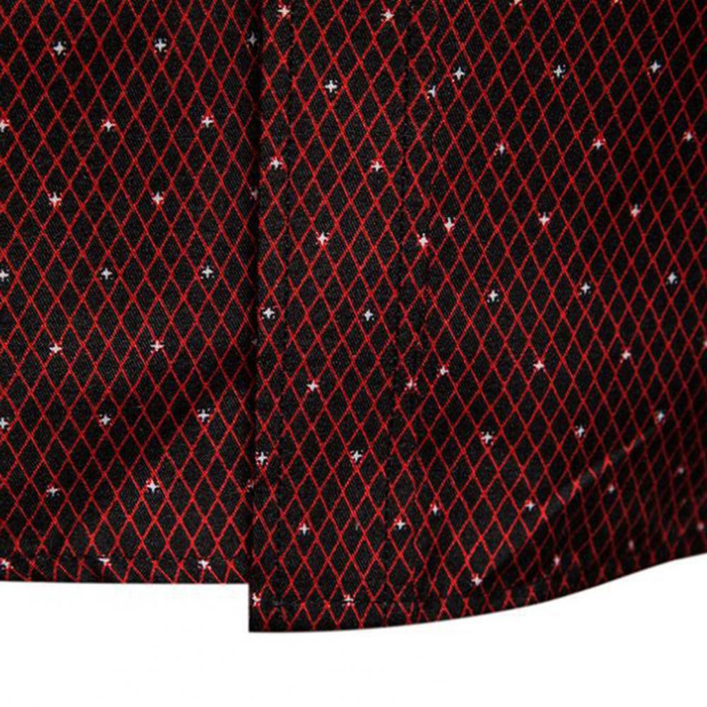 Men Shirt Formal Men Top Single-breasted Summer Top Lapel Summer Shirt Dot Print Shirt Business Shirt ropa hombre camisas