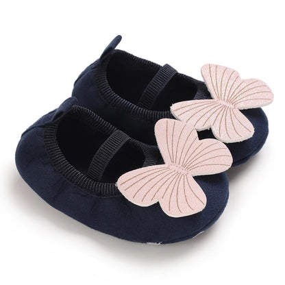 Lucky Blue Newborn Infant Toddler Boy Girl Casual Breathable Soft Cloth Bottom  Anti-slip PU Leather First Walkers Canvas Shoes