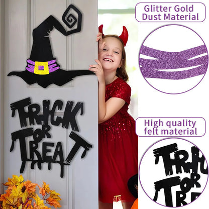 Halloween decoration room door stickers window décor skeleton hand pumpkin DIY devil witch hat glass window stickers ghost