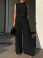 Elegant Chic Women 2-Pieces Sets ZANZEA Woman 2025 Trouser Suits Fashion 2pcs Outfits Tank Top and Wide Leg Pant Suits Oversize