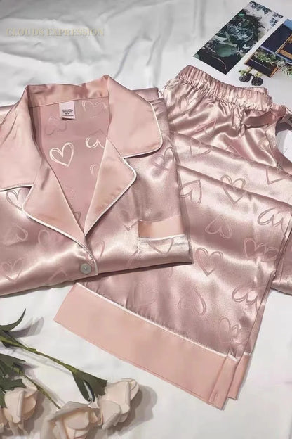 Summer Cool Ladies Faux Silk Polyester PJ Sexy Sling Pajama Sets Home wear Women's Pajamas Female Sleepwear Home wear Gift for GF