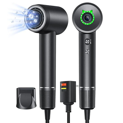 Hair Dryer, Negative Ionic Blow Dryer 120000 RPM Brushless Motor 40M/S Fast Drying High-Speed Low Noise Thermo-Control Hairdryer