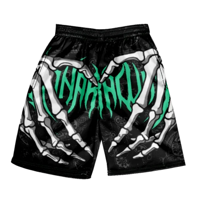 2025 Summer Classic Skull Beach Short Pants New Fashion Skeleton Hand Print Men Women Gym Shorts Quick Drying Trunks Ice Shorts