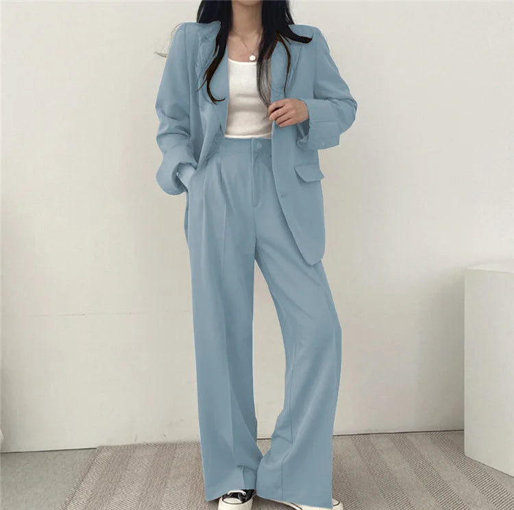 Fall Fashion Long Sleeve Blazer Mujer Pant Sets Blazers Women 2025 Casual Women's 2 Piece Outfit Set Suits Outwear