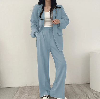 Fall Fashion Long Sleeve Blazer Mujer Pant Sets Blazers Women 2025 Casual Women's 2 Piece Outfit Set Suits Outwear