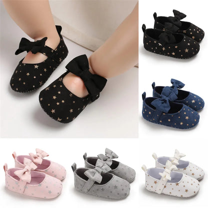 Toddler Girl Crib Shoes Newborn Baby Girls Boys Bowknot Soft Sole Dot Print Casual Shoes Baby Shoes Girls  Infant Shoes