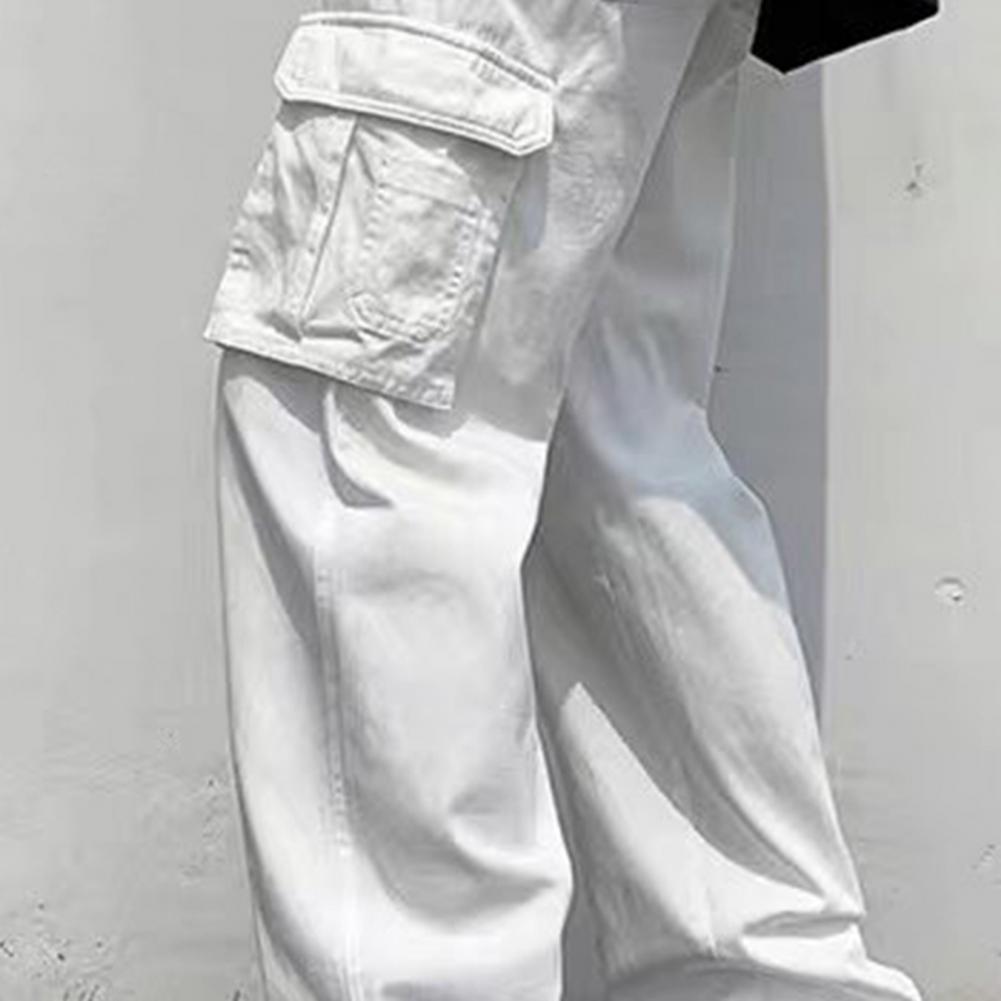 New Cargo Pants Men's Loose Straight Oversize Clothing Solid Grey Versatile Work Wear Black Joggers Cotton Casual Male Trousers