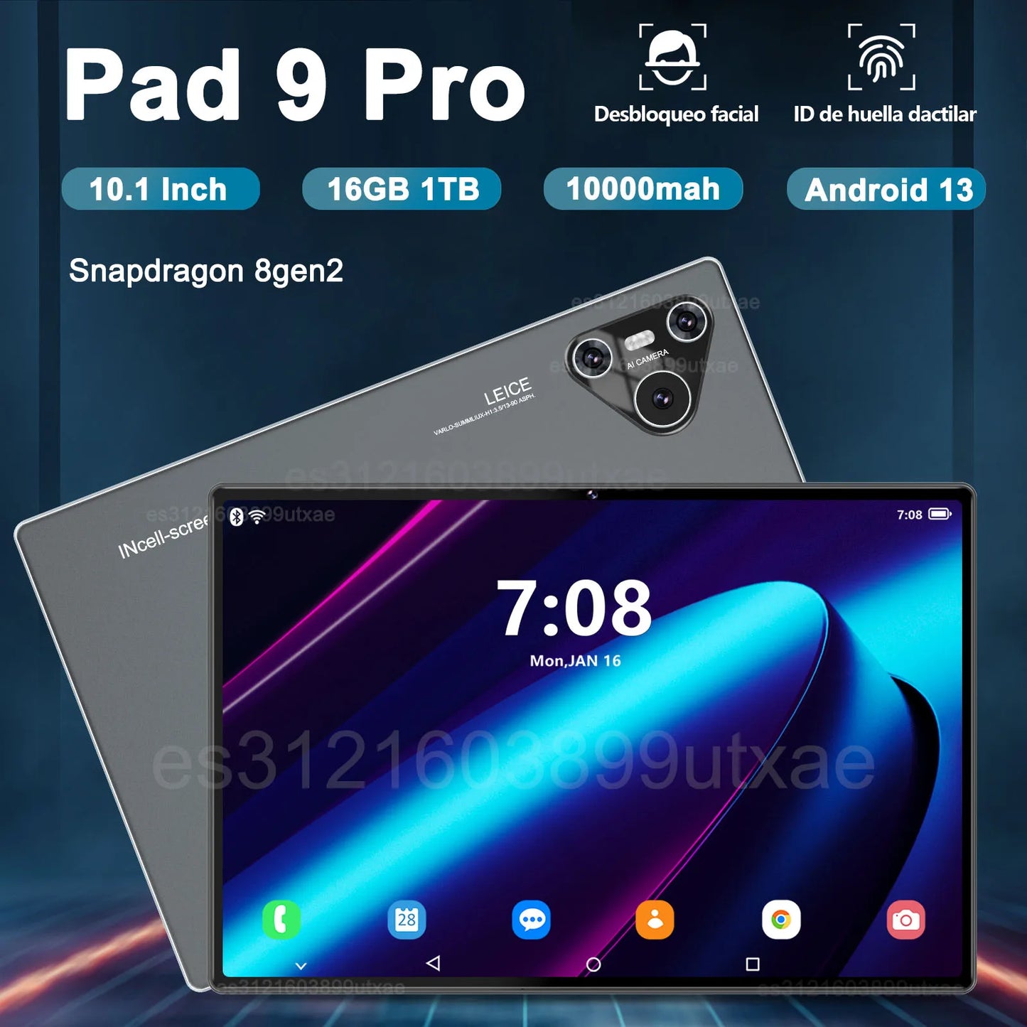 Original Pad 9 Pro Tablet 10.1 inch Android 13 Snapdragon 8gen2 Xioami Global 16GB+1024GB 10000mah 5G Dual SIM WIFI  HD Screen