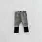 2025 Autumn New Baby Leggings Cotton Girls Striped Patchwork Leggings Infant Stretch Pants Toddler Trousers Boys Clothes