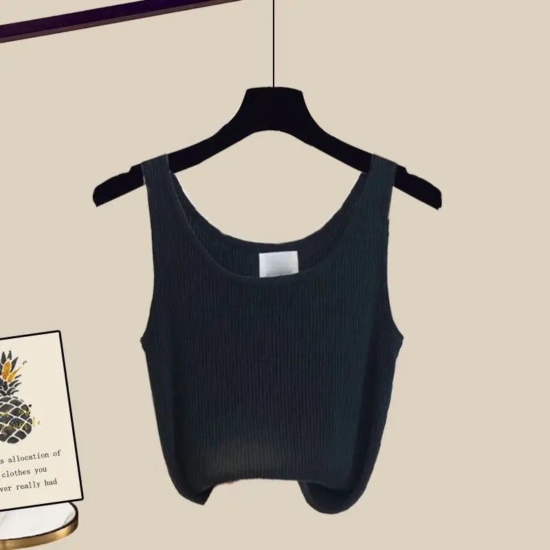 2025 Women Spring Summer New Striped Long Sleeve Shirt+ Vest+ Jeans 3-Piece Suit Korean Elegant Cardigan Denim Pants Matching Set