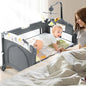 5 in 1 Baby Crib,Baby Bassinet, Bedside Cribs, Pack and Play with Bassinet and Changing Table, Portable Travel Baby Bassinet