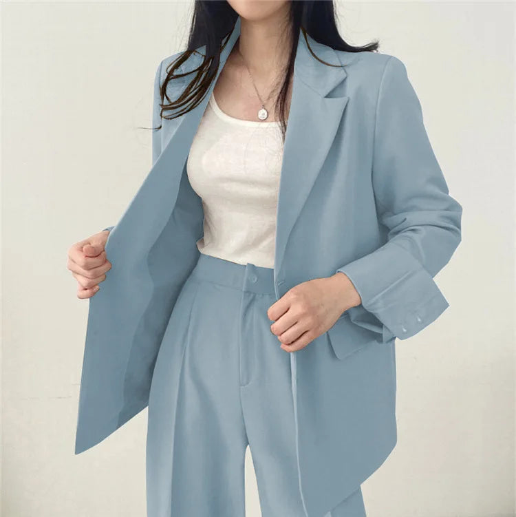 Fall Fashion Long Sleeve Blazer Mujer Pant Sets Blazers Women 2025 Casual Women's 2 Piece Outfit Set Suits Outwear