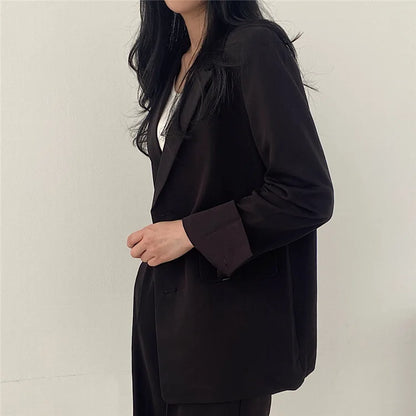 Fall Fashion Long Sleeve Blazer Mujer Pant Sets Blazers Women 2025 Casual Women's 2 Piece Outfit Set Suits Outwear